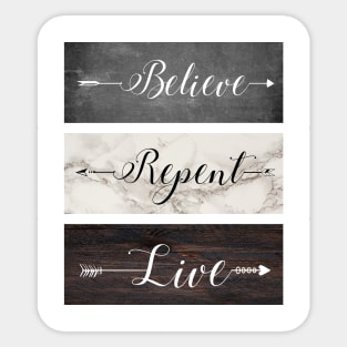 Believe Repent Live Sticker